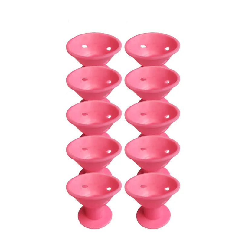 Heatless Hair Curlers Set: 10 Pieces Including Large and Small Soft Overnight Rollers for Women Lazy Curling Rods
