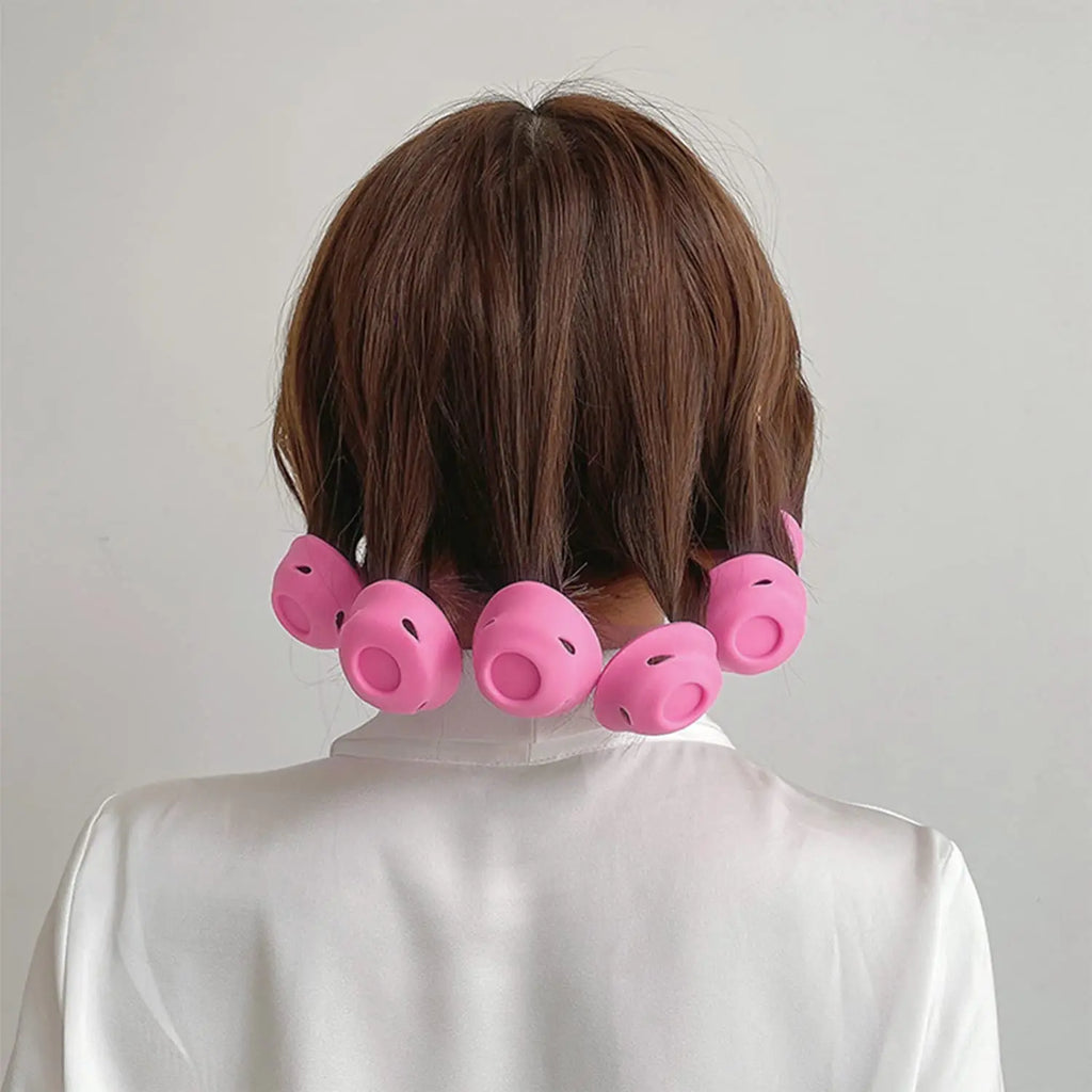 Heatless Hair Curlers Set: 10 Pieces Including Large and Small Soft Overnight Rollers for Women Lazy Curling Rods
