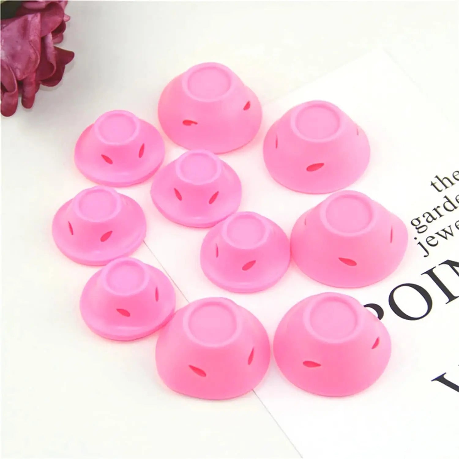 Heatless Hair Curlers Set: 10 Pieces Including Large and Small Soft Overnight Rollers for Women Lazy Curling Rods