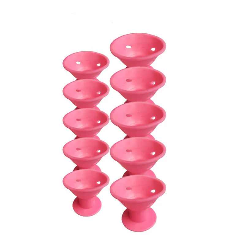 Heatless Hair Curlers Set: 10 Pieces Including Large and Small Soft Overnight Rollers for Women Lazy Curling Rods