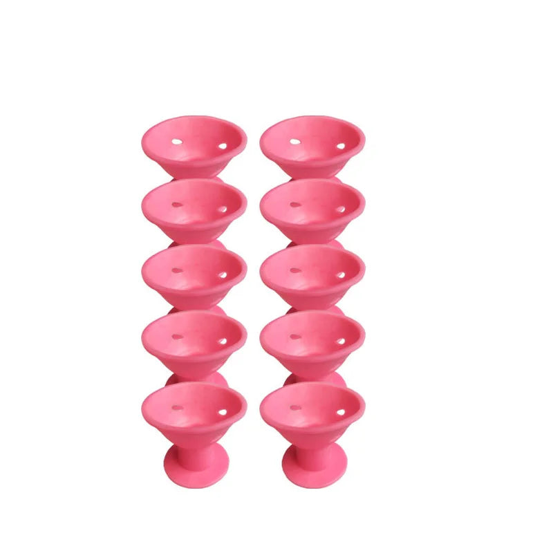 Heatless Hair Curlers Set: 10 Pieces Including Large and Small Soft Overnight Rollers for Women Lazy Curling Rods