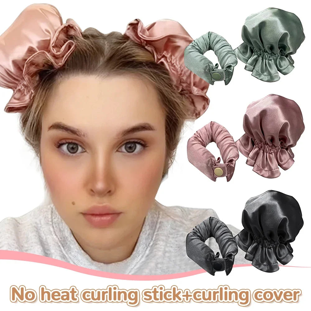 1/2Sets Heatless Curling Rod Silk Curls No Heat Hair Curler Hair Rollers Sleeping Headband Lazy Hair Curlers Women Styling Tools