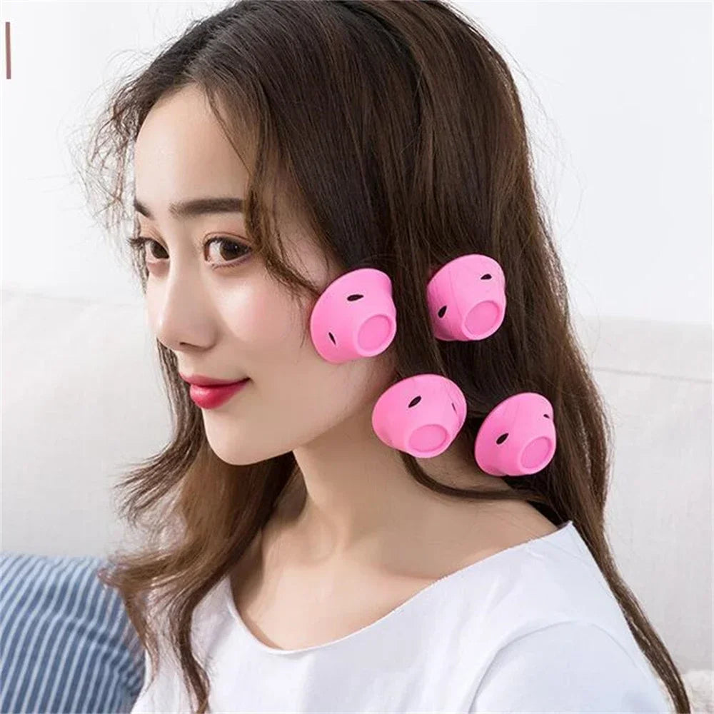 Heatless Hair Curlers Set: 10 Pieces Including Large and Small Soft Overnight Rollers for Women Lazy Curling Rods